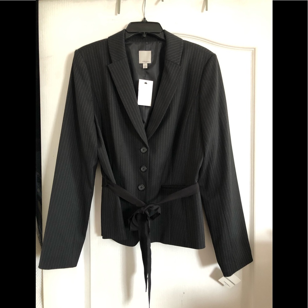 Halogen Three Button Pinstripe Blazer